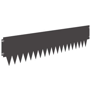 vidaXL Lawn Edging 20 pcs 103 x 25 cm Steel Black