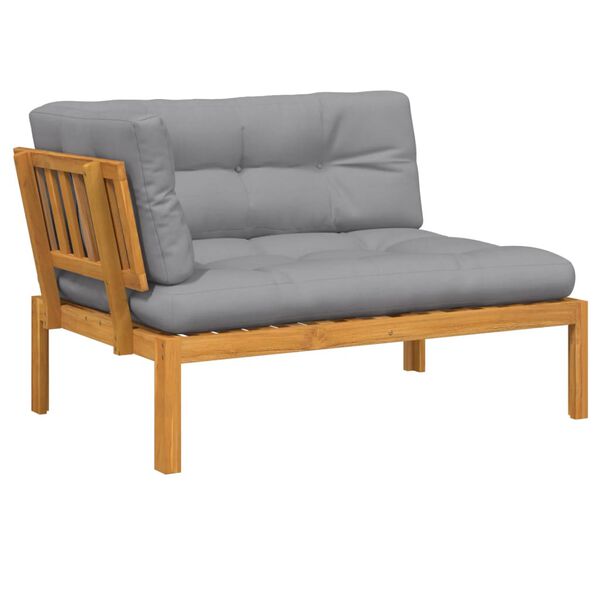 vidaXL Garden Pallet Corner Sofa with Cushions Solid Wood Acacia