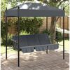 vidaXL Garden Swing Bench with Canopy Dark Grey&nbsp;Steel