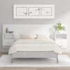 vidaXL Bed Headboard with Cabinets White Engineered Wood