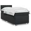 vidaXL Box Spring Bed with Mattress Black King Single Faux Leather