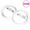 vidaXL Button Badges Kit with Pins 100 Sets Acrylic 37 mm