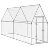 vidaXL Chicken Cage Silver 400x100x190 cm Galvanised Steel