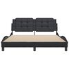 vidaXL Bed Frame without Mattress "Zadar" Black 152x203 cm Queen Fabric