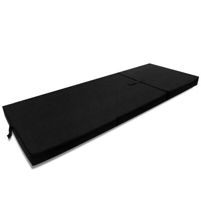 vidaXL Trifold Foam Mattress 190 x 70 x 9 cm Black