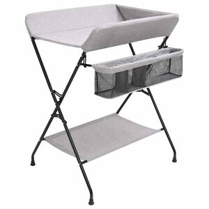 vidaXL Changing Table Light Grey Iron