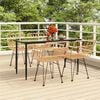 vidaXL 5 Piece Garden Dining Set Poly Rattan