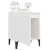 vidaXL Bed Cabinet with Metal Legs White 40x30x50 cm