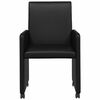 vidaXL Dining Chairs with Wheels 2 pcs Black 57 x 66 x 94 cm