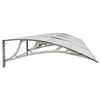 vidaXL Door Canopy Grey and Transparent 400x75 cm Polycarbonate