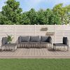 vidaXL 5 Piece Garden Lounge Set with Cushions Anthracite Poly Rattan