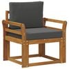 vidaXL Outdoor Sofa Solid Acacia Wood and Polyester Natural