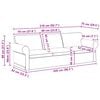 vidaXL Sofa 210cm Black Metal