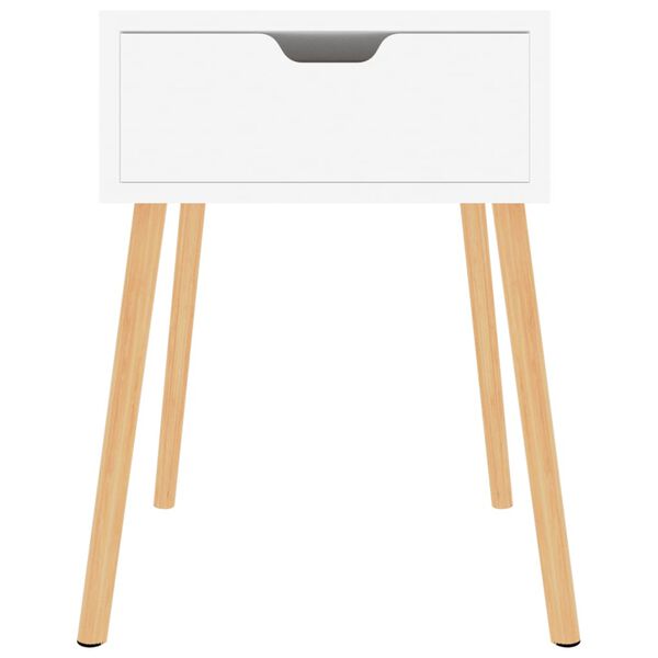 vidaXL Bedside Cabinet High Gloss White 40x40x56 cm Engineered Wood