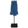 vidaXL Double-Head Garden Parasol with LEDs Azure Blue 449x265 cm