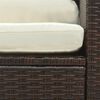 vidaXL 5 Piece Garden Lounge Set with Cushions Poly Rattan Brown