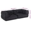 vidaXL 2-seater Modular Sofa Anthracite 140x70x36 Fabric
