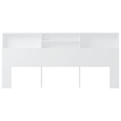 vidaXL Headboard Cabinet White 220x19x103.5 cm