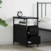 vidaXL Bedside Cabinet 2 pcs Black oak 30 x 60 x 60 cm Engineered wood