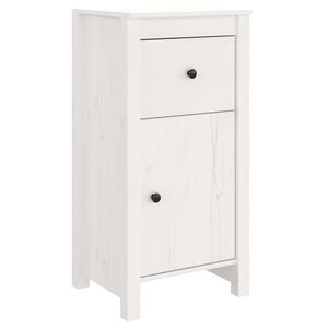 vidaXL Sideboard White 40x35x80 cm Solid Wood Pine