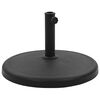 vidaXL Parasol Base Round Polyresin 19 kg Black