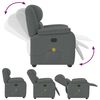 vidaXL Massage Recliner Chair Dark Grey Fabric