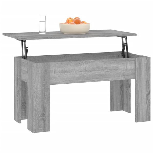 vidaXL Coffee Table Grey Sonoma 101x49x52 cm Engineered Wood