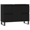 vidaXL Bathroom Cabinet Black 80x33x60 cm Engineered Wood