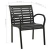 vidaXL Garden Chairs 2 pcs Steel and WPC Black