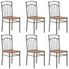 vidaXL Dining Chairs 6 pcs Brown MDF