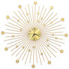 vidaXL Wall Clock | Gold | Metal | 70 cm | Decorative Inlays | Clock | Round