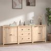 vidaXL Sideboard 210x35x80 cm Solid Wood Pine
