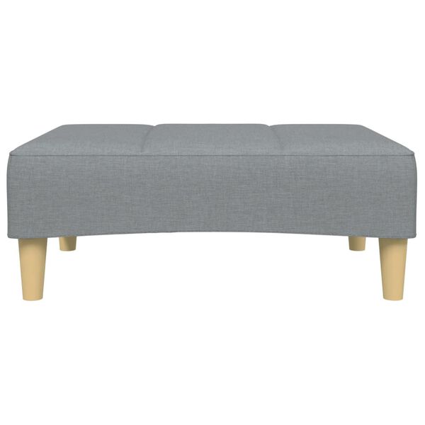 vidaXL Footstool Light Grey 77x55x31 cm Fabric