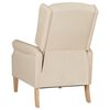 vidaXL Reclining Chair Cream Fabric
