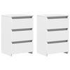 vidaXL Bed Cabinets 2 pcs White 40x35x62,5 cm Engineered Wood