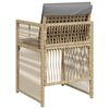 vidaXL Garden Chairs with Cushions 4 pcs Mix Beige Poly Rattan