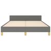 vidaXL Bed Frame without Mattress Dark Grey 137x187 cm Double Fabric