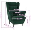 vidaXL Armchair Dark Green Velvet