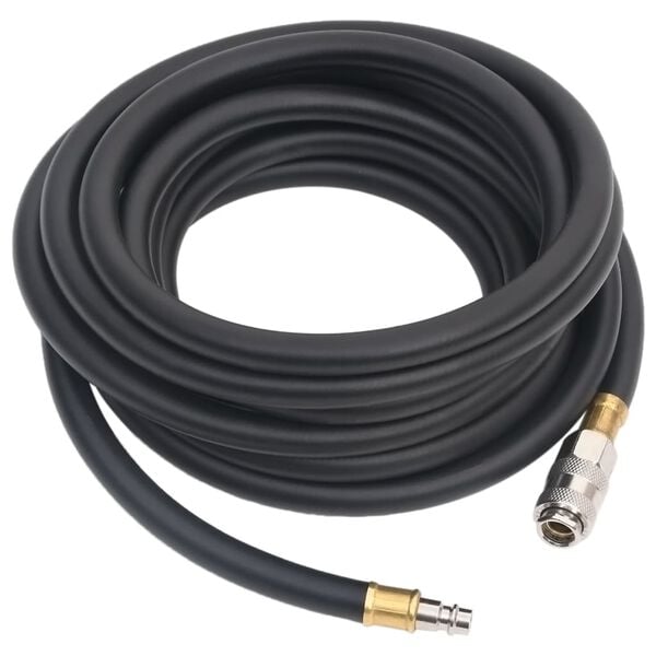 vidaXL Hybrid Air Hose Black 0.6" 2 m Rubber and PVC