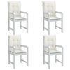 vidaXL Lowback Chair Cushions 4 pcs Melange Cream 100x50x4 cm Fabric