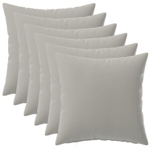 vidaXL Cushion Cover 6 pcs HEERLEN Grey 40 x 40 cm Polyester