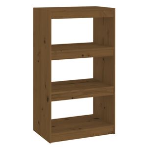 vidaXL Book Cabinet/Room Divider Honey Brown 60x30x103.5 cm Wood Pine