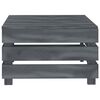 vidaXL Garden Pallet Table Grey Wood