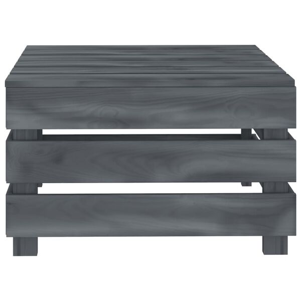 vidaXL Garden Pallet Table Grey Wood