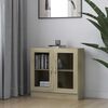 vidaXL Vitrine Cabinet Sonoma Oak 82.5x30.5x80 cm Engineered Wood