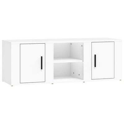 vidaXL TV Cabinet White 100x31.5x35 cm Engineered Wood