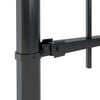 vidaXL Garden Fence with Hoop Top Steel 537x100 cm Black