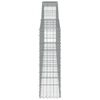 vidaXL Arched Gabion Baskets 6 pcs 400x30x100/120 cm Galvanised Iron