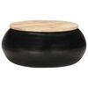 vidaXL Coffee Table Black 68x68x30 cm Solid Mango Wood