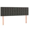 vidaXL LED Headboard Dark Grey 144 cm Velvet